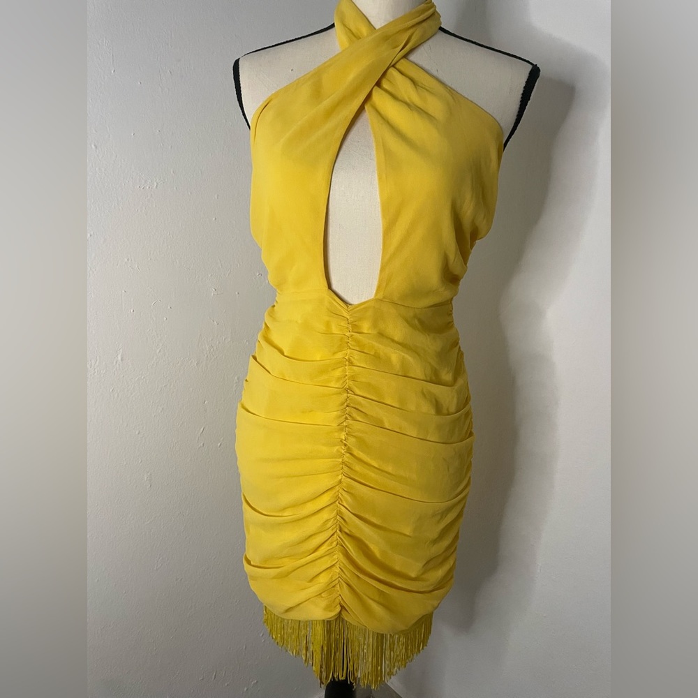 Yellow dress, size small, new without ticket